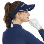 BLKTEE女可拆蝴蝶結中空帽(寶藍)