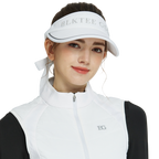 BLKTEE女可拆蝴蝶結中空帽(白)