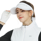 BLKTEE女可拆蝴蝶結中空帽(白)