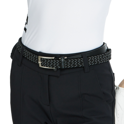 BLKTEE女彈性編織運動腰帶(黑)