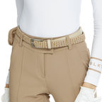 BLKTEE女彈性編織運動腰帶(卡其)