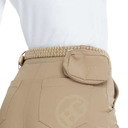 BLKTEE女彈性編織運動腰帶(卡其)