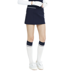 BLKTEE女學院風撞色小腿襪(白寶藍)