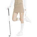 Stokin setinggi lutut berwarna blok gaya pelajar perempuan (putih dan khaki)
