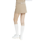 BLKTEE女學院風撞色小腿襪(白卡其)