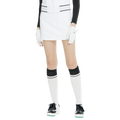 Schoolgirl style color-blocked knee-high socks (white and black)