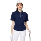 Fashionable ultra-thin waist-cinching women's short-sleeved top