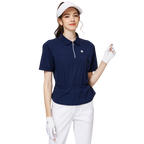 Fashionable ultra-thin waist-cinching women's short-sleeved top