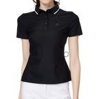 螺紋領收腰女短袖上衣