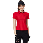 螺紋領收腰女短袖上衣