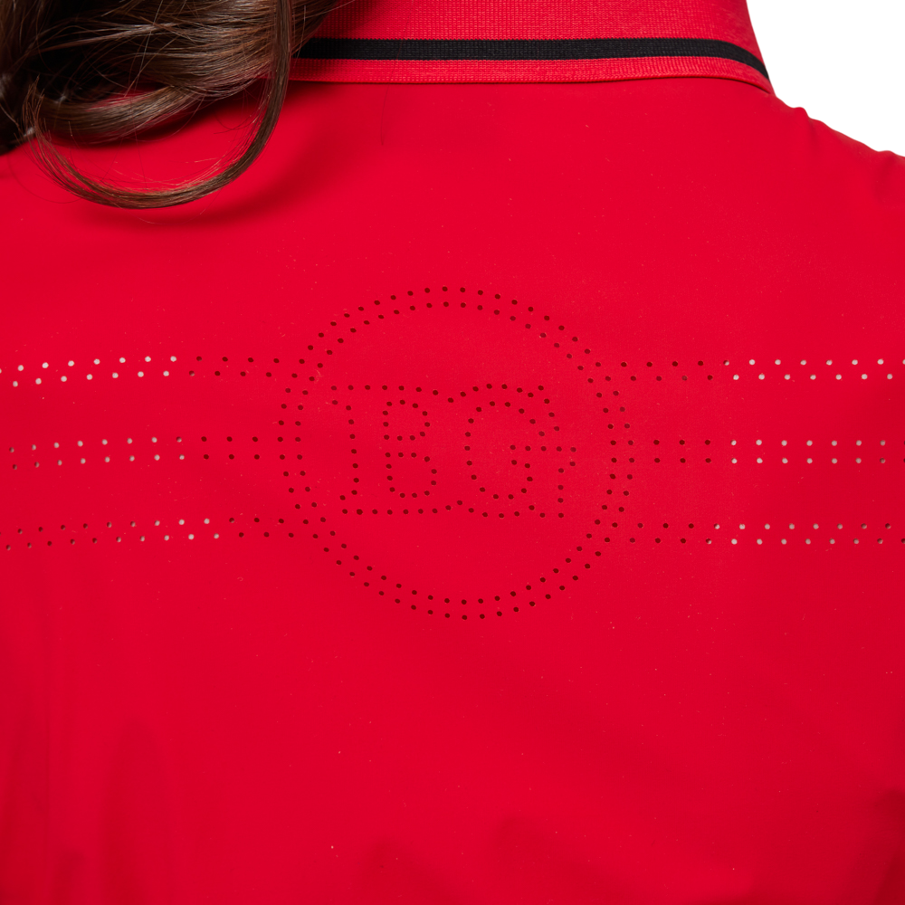 螺紋領收腰女短袖上衣