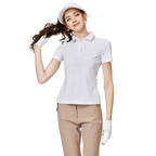 螺紋領收腰女短袖上衣