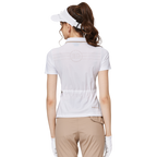 螺紋領收腰女短袖上衣