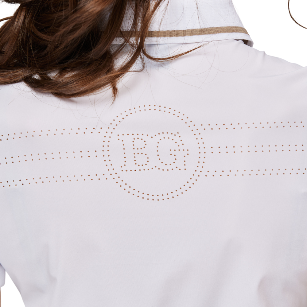 螺紋領收腰女短袖上衣