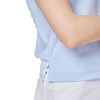 收口袖翻領女短袖上衣