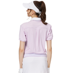 收口袖翻領女短袖上衣