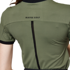 珠花高彈小立領女短袖上衣