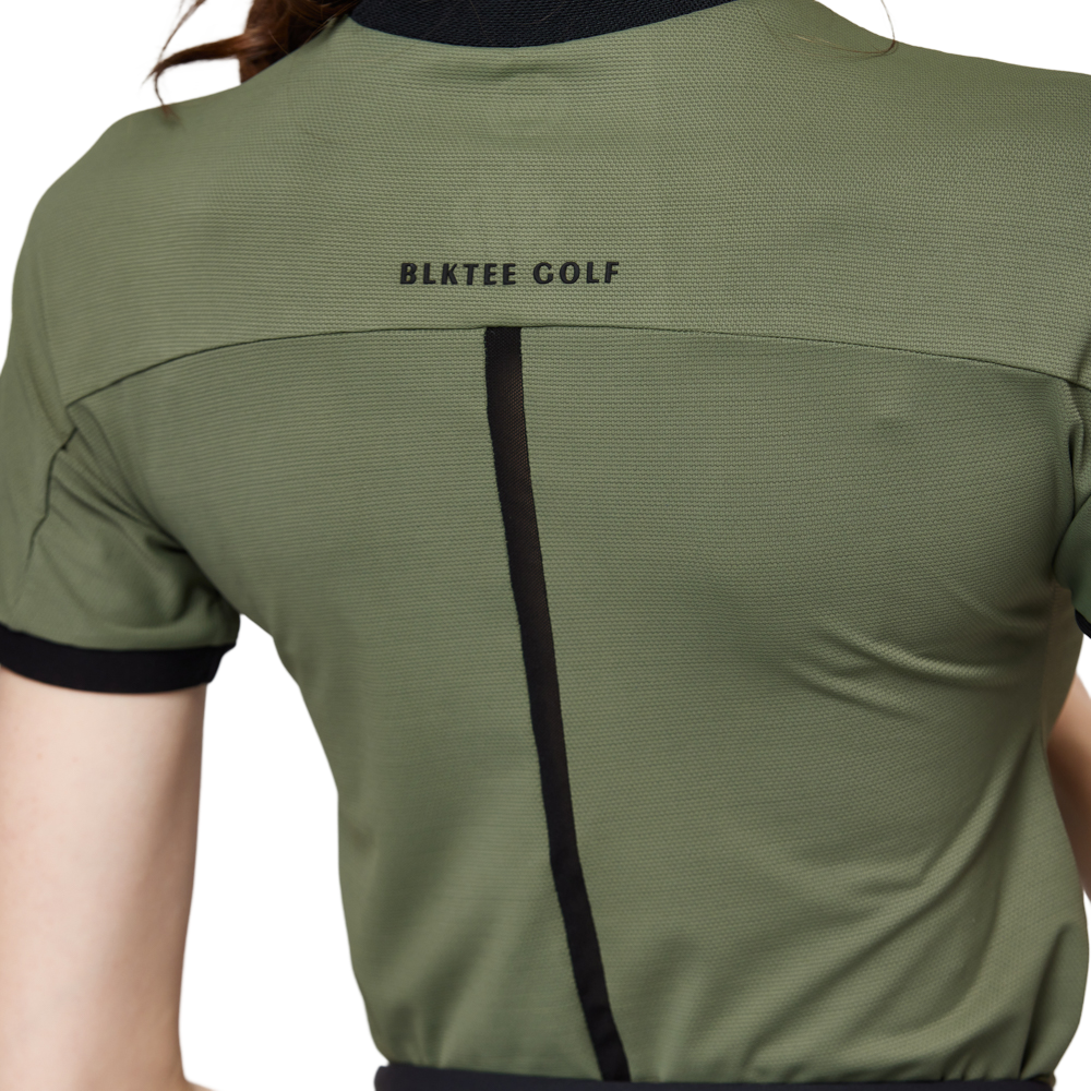 珠花高彈小立領女短袖上衣