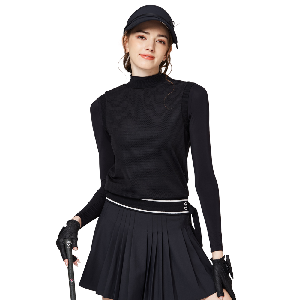 網孔假兩件防曬冰絲袖套衣