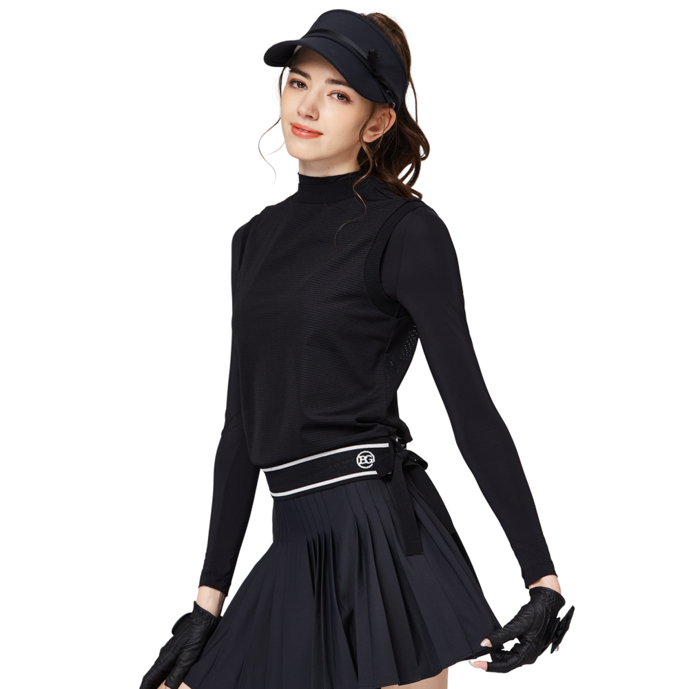 網孔假兩件防曬冰絲袖套衣