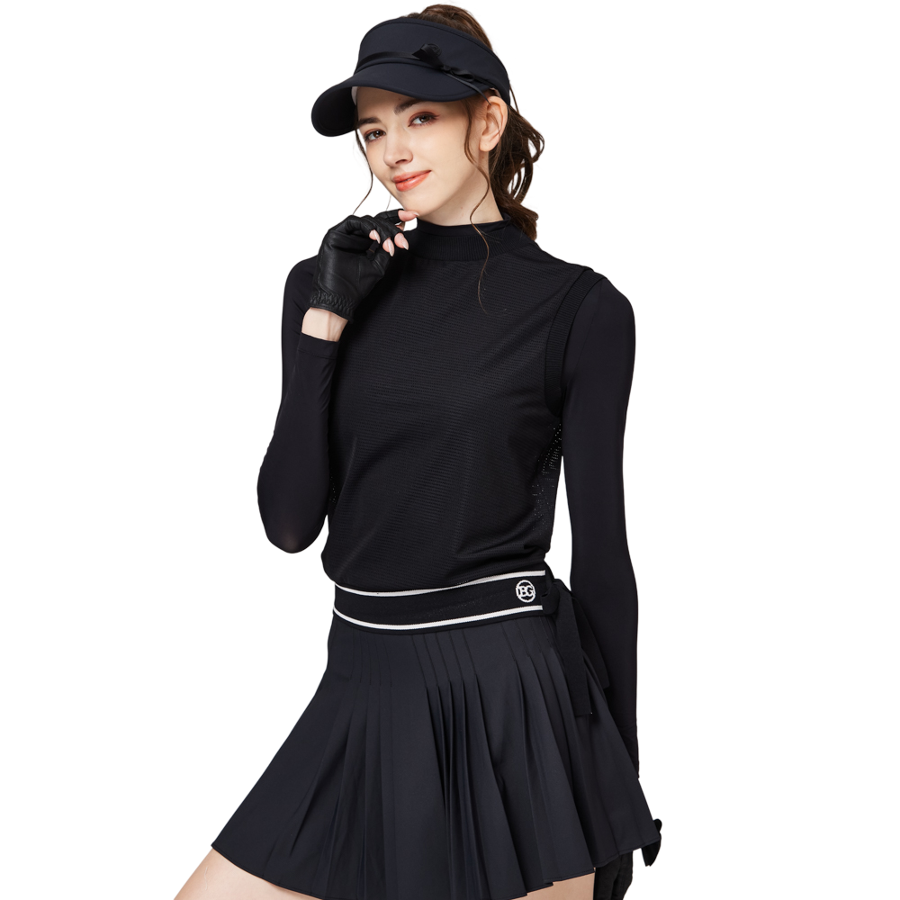 網孔假兩件防曬冰絲袖套衣