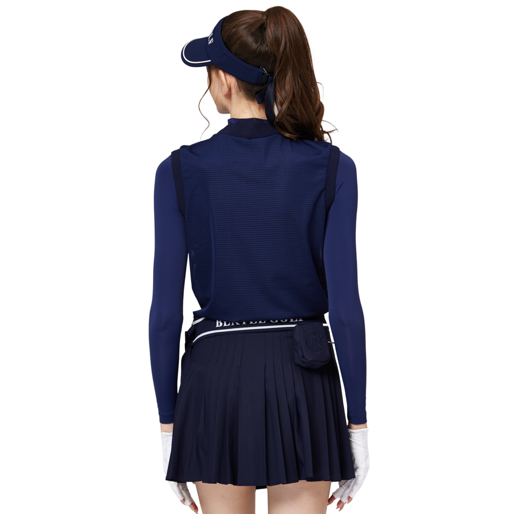 網孔假兩件防曬冰絲袖套衣