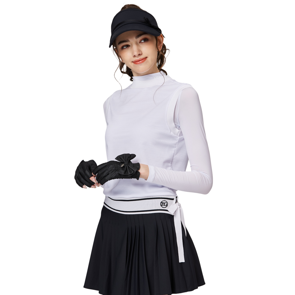 網孔假兩件防曬冰絲袖套衣