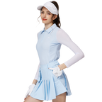 Zippered lapel ice silk sun protection sleeves