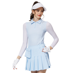 Zippered lapel ice silk sun protection sleeves