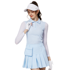 Zippered lapel ice silk sun protection sleeves