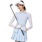 Zippered lapel ice silk sun protection sleeves