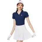 V領收腰女短袖上衣