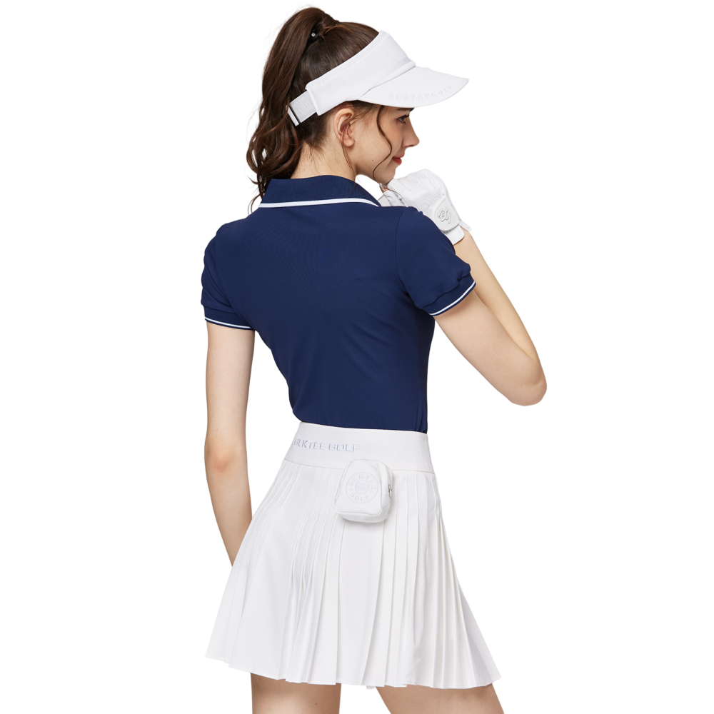 V領收腰女短袖上衣