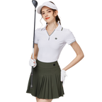 V領收腰女短袖上衣