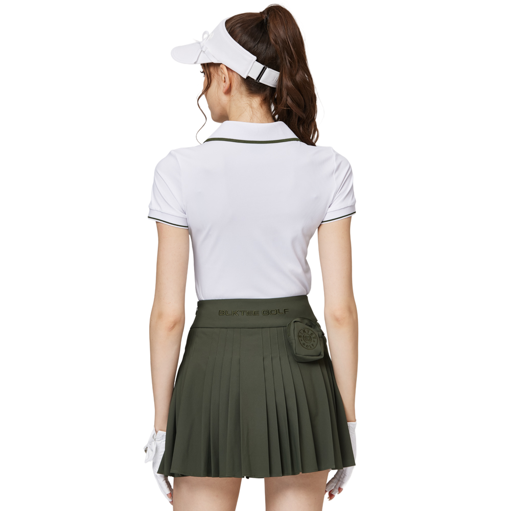 V領收腰女短袖上衣