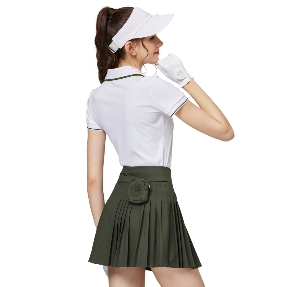 V領收腰女短袖上衣