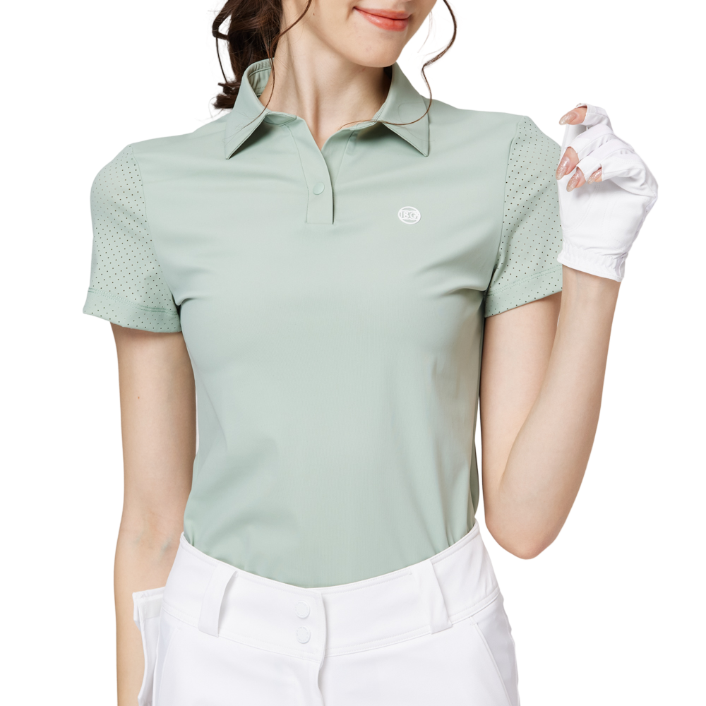 Baju lengan pendek berkolar bernafas untuk wanita