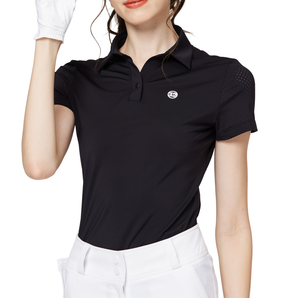 Baju lengan pendek berkolar bernafas untuk wanita