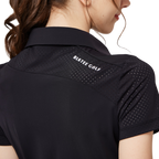 Baju lengan pendek berkolar bernafas untuk wanita