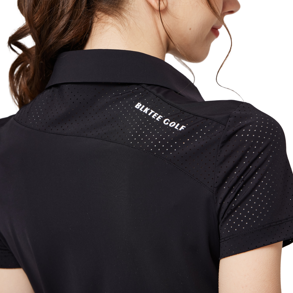 Baju lengan pendek berkolar bernafas untuk wanita