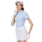 Baju lengan pendek berkolar bernafas untuk wanita