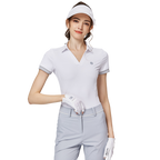 Baju lengan pendek wanita leher V