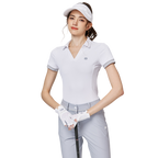 Baju lengan pendek wanita leher V