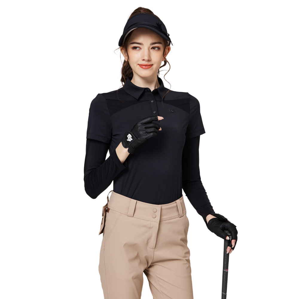 Sarung pelindung matahari sutera ais lengan pendek