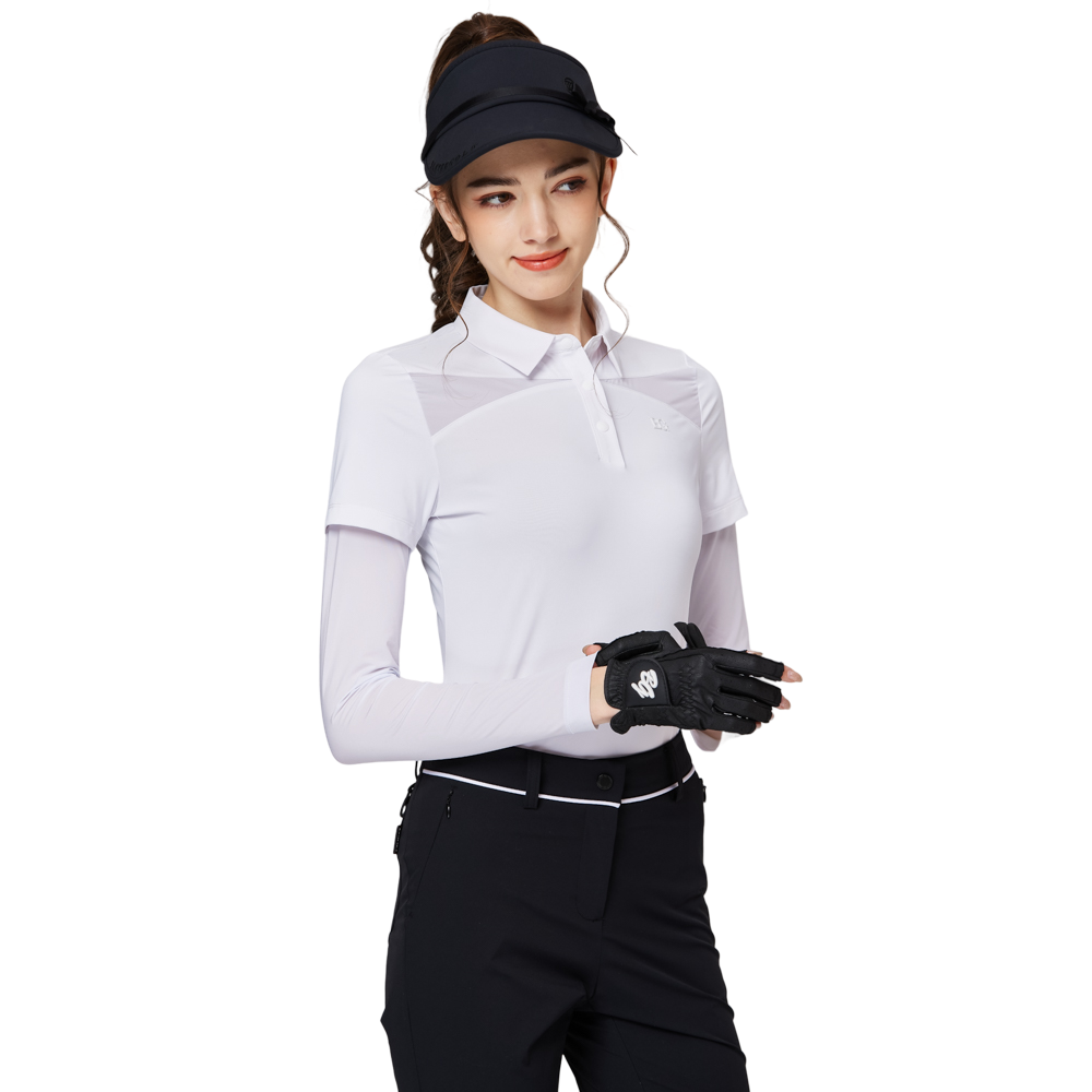 Sarung pelindung matahari sutera ais lengan pendek