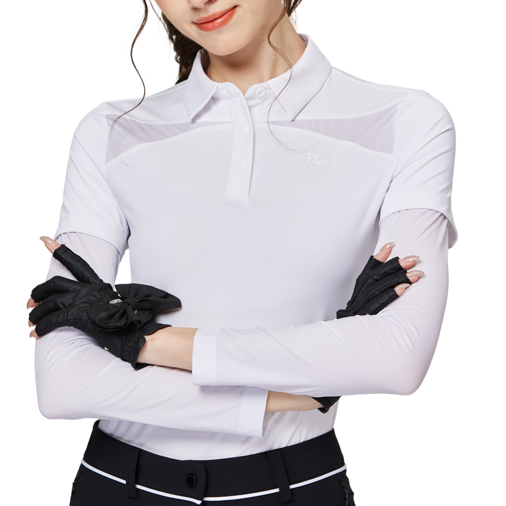 Sarung pelindung matahari sutera ais lengan pendek