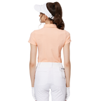 Baju lengan pendek kolar jacquard bercorak berlian