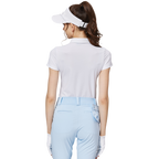 Baju lengan pendek kolar jacquard bercorak berlian