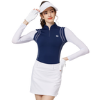 Stand-up collar ice silk sun protection sleeves