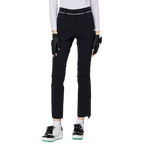 Thin elastic waist split women's trousers